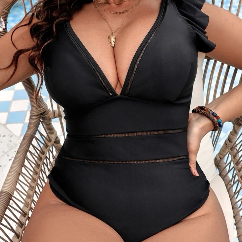Black one piece swimsuit